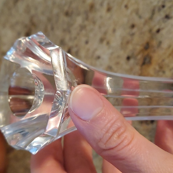 Vintage Val St. Lambert crystal candlestick holder - Picture 15 of 17